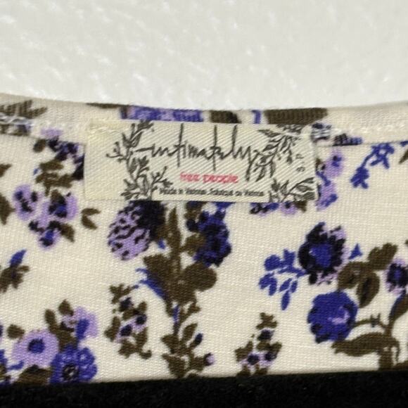 Free People Intimately Free Kaya Floral Soft Long Sleeve Keyhole Neck Bodysuit M - Picture 5 of 7